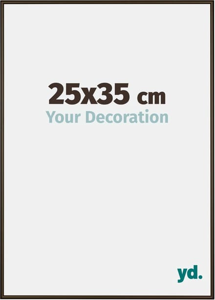 Your Decoration - Fotolijst 25x35 cm - Aluminium - Walnoot Structuur - New York