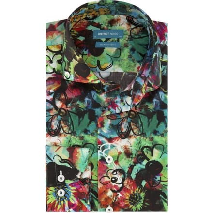 District Indigo Overhemd Graffiti Flower Print Multicolor (7.02.025.005.310)