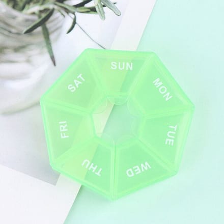 Gadgetpoint - Pillendoosje - Pillenbox - Opbergbakje - Ma-Zo - 7 dagen - Groen