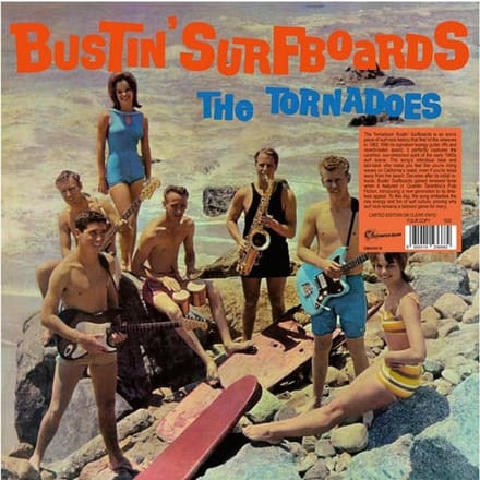 LP Plaat TORNADOES - Bustin' Surfboards DMOO078 Destination Moo 2025 Europa Rock beige