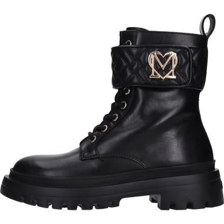 Moschino Biker Calfskin Ankle Boots Black Maat: 36 | Laarzen Outlet | Dames | Zwart
