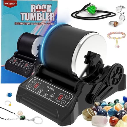 Rots Polijstmachine - Steen slijper - Sieraden maken - Instelbare snelheid - 21 cm - Zwart