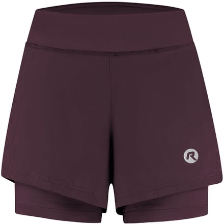 Rogelli Essential Dames 2-in-1 Hardloopshort - Telefoonzak - Aubergine