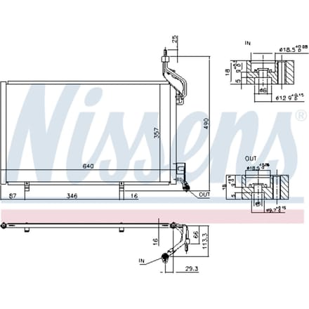 Condensator, airconditioning NISSENS 940515