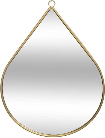 Atmosphera Spiegel - druppel - 39 x 28 cm - metaal - goud - wandspiegel