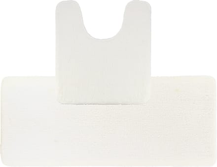 Tendance Badkamer Matten set Aquarius - wit - extra lang - hoogpolig - microfiber