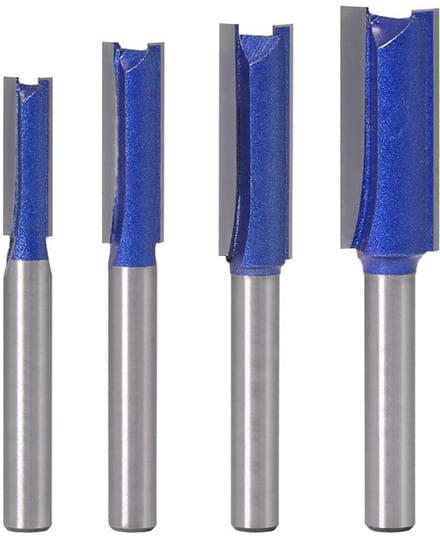Rechte Frezen Set 4 Delen 6mm Schacht Hardmetaal Router Bits