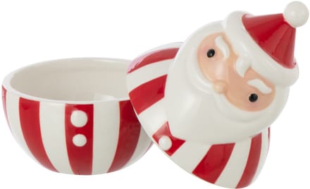J-Line voorraadpot Sinterklaas Dolomiet - keramiek - kerstrood/wit - small