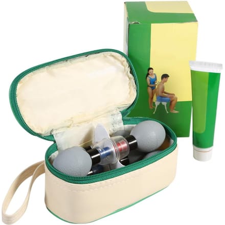 8-delige Set Vijf Lijnen Naald Huishoudelijke Vacuüm Magnetische Therapie Acupressuur Zuig Cuppingen beige