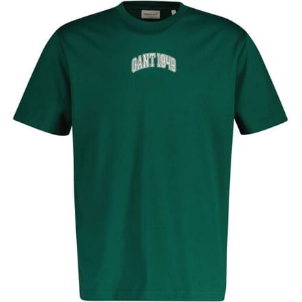Gant T-Shirt Graphic 1949 Arch Short Sleeve Deep Forest Green / male