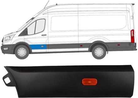 Voordeur sierlijst voor Ford Transit 2014- / Links / Set