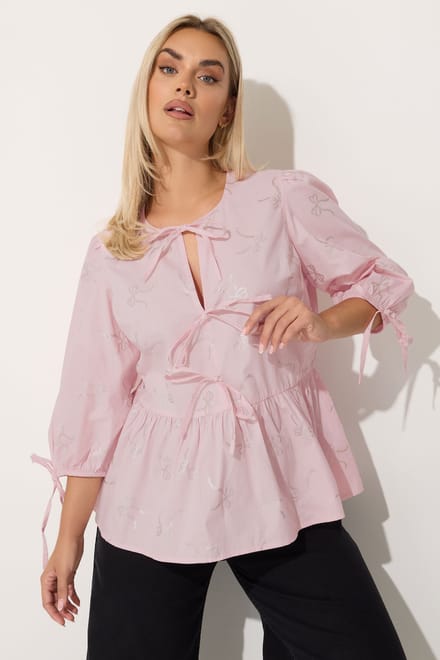 Limited Collection Roze Metallic Strik Top Size 48