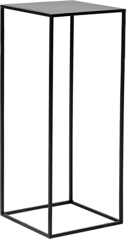 Zuil - 74 cm - metaal - Quadro Black - Zwart - Sokkel - Plantentafel
