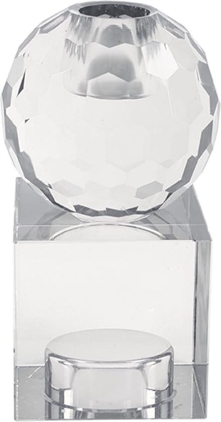 Present Time Kandelaar Crystal Art - Vierkant Helder - Medium - 5,9x5,9x11,3cm - Scandinavisch