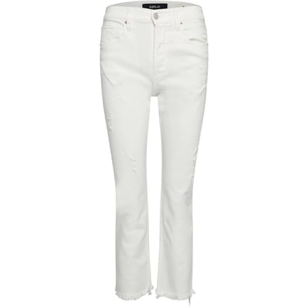Replay Dames/Dames Katoenen Effen Rechte Jeans (Wit)