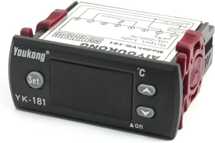 Temperatuurregelaar Thermostaat - Digitale Controller - Temperatuur Beheersing - Met NTC Sensor - 220V AC - Zwart
