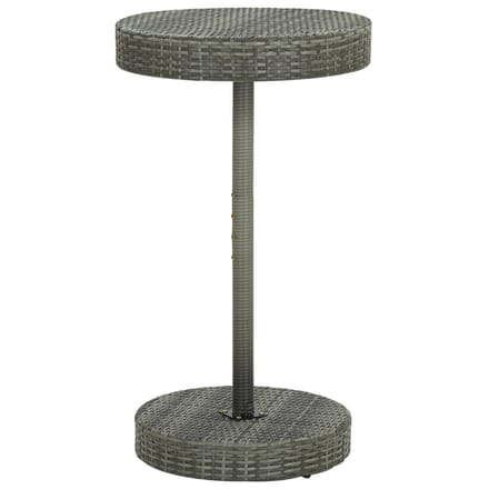vidaXL - Tuintafel - 60,5x106 - cm - poly - rattan - grijs