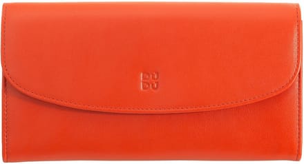 DuDu Gandia Portemonnee RFID-bescherming Leder 19 cm - Dames - Horizontaal - pumpkin