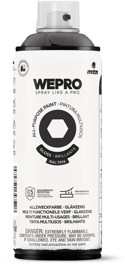 Spuitbus Ral 7016 Glans MTN WEPRO ALL-PURPOSE PAINT 400ML