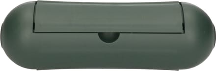 Veiligheid stekkersafe - groen - 21 x 7 x 7 cm - polypropyleen - stekker beschermdoos