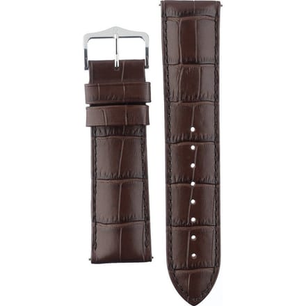 Hirsch Horlogeband Duke Donkerbruin - Leer - 24mm