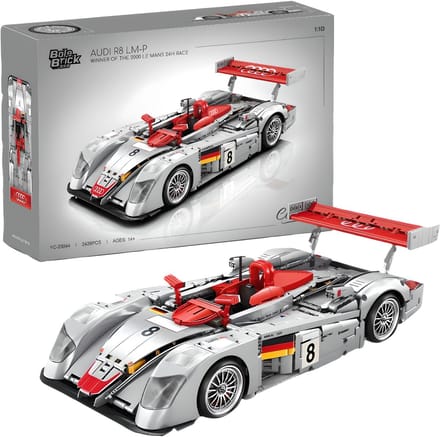Bole Brick YC-23044 | Audi R8 LM-P 2000 | 2426 onderdelen | Dynamisch | Afmetingen 50×23×14CM | Leeftijd 14+ |