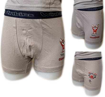 Embrator 2-stuks Jongens Boxershorts met opdruk licht grijs 140/146