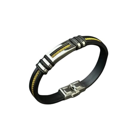 Nivard Armband - Staal - Nep Zilver - Heren - Nep Goud