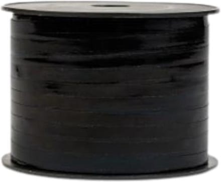 Metallic krullint zwart glimmend 250M X 5MM