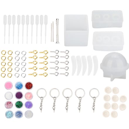 Epoxyhars Siliconen Mal Sieradenbevindingen Decoratie DIY Maakgereedschap Set Accessoire white