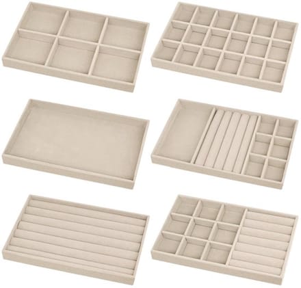 Allecto - Velvet Jewelry Tray - Sieraden Organizer - Suede - Beige
