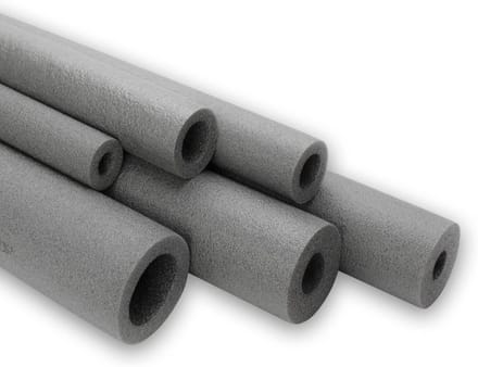 Buisisolatie slang - Isolatiemateriaal leiding - Verwarming sanitair - Gesloten celstructuur - 10 meter - Grijs