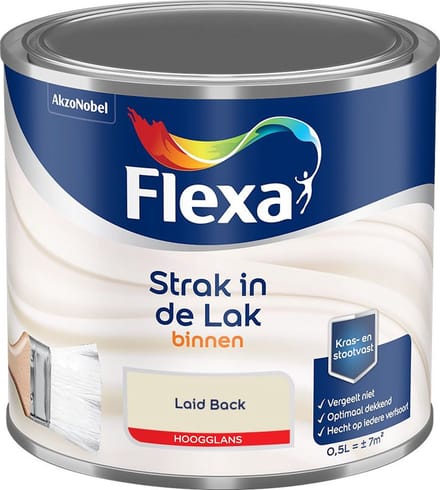 Flexa - Strak In De Lak Binnenlak Hoogglans - Laid Back - Mengverf - 500 Ml