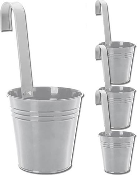 Relaxwonen - Bloempot met haak - Hangende bloempot - Set van 3 stuks