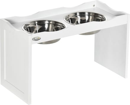 PawHut - Hondenbak - met Verhoogde Ontwerp - Wit - D08-038V00