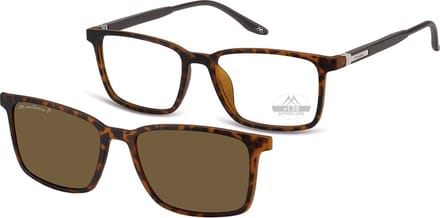 Montana Leesbril MRC3A +1:00 TURTLE inclusief Clip-on zonnebril