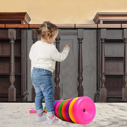 Veiligheidsnet voor Trappen en Balkons - Transparant en Stevig Kinderbeveiliging Net (2m x 79cm)
