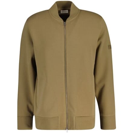 Gant Vest Mercerised Texture Bomber Cardigan Light Taupe / male