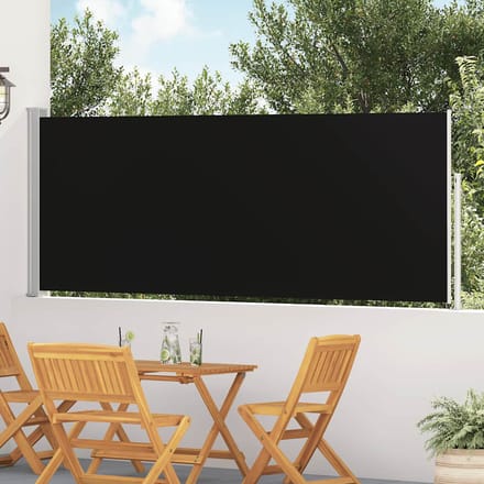vidaXL - Tuinscherm - uittrekbaar - 117x514 - cm - zwart