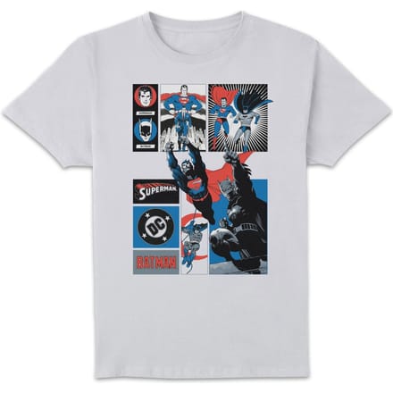 DC Comics Justice League Batman And Superman Team Up Unisex T-Shirt - White - M