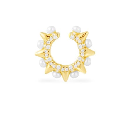 Spikes ear cuff | goud gekleurd