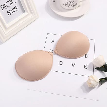 Sara Shop / Plak BH / Plak BH /Onzichtbare Push Up Bh Zelfklevende / beha Backless Strapless / Gel sticky Solid -Cup-B / Beige-Topkwaliteit