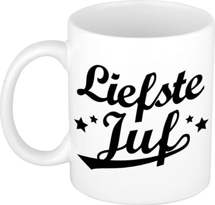 Liefste juf cadeau mok 300 ml - Juffendag/ einde schooljaar cadeau