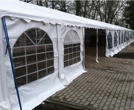 Professionele Partytent PVC 8x20x3 mtr in Wit