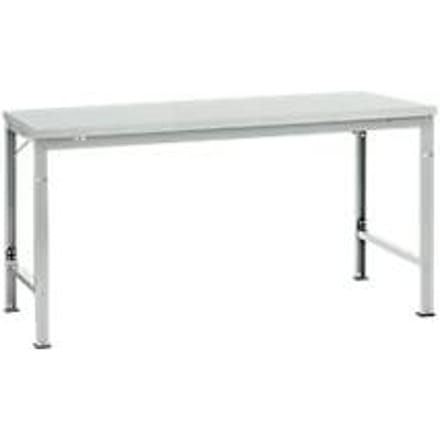 Manuflex AU7091.7035 Werk achtergrond tafel universele speciale met melamine schijf, bxdxh = 1750 x 1000 x 722-1022 mm Grijs-wit (RAL 7035)