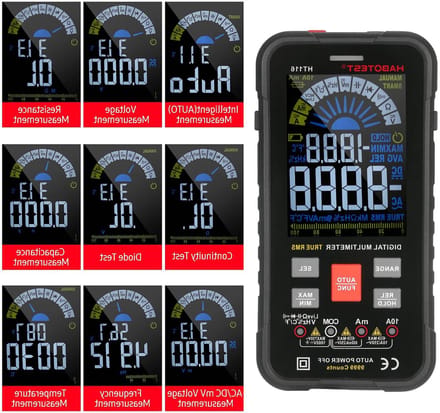 Digitale Multimeter - Universele Meter - Testen Meten - True RMS Auto-off - 9999 Tellingen - Grijs