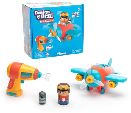 Learning Resources educatief speelgoed Design & Drill Bolt Buddies vliegtuig. - 3+