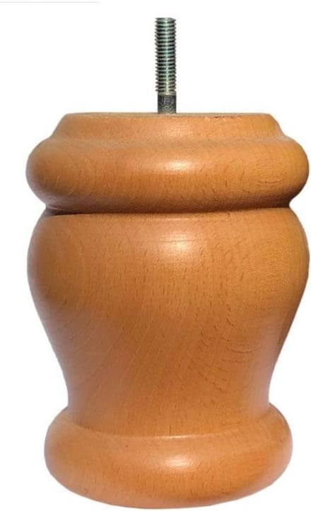 FLE - Meubelpoot rond Ø 9 cm en hoogte 12 cm van massief hout (M8)