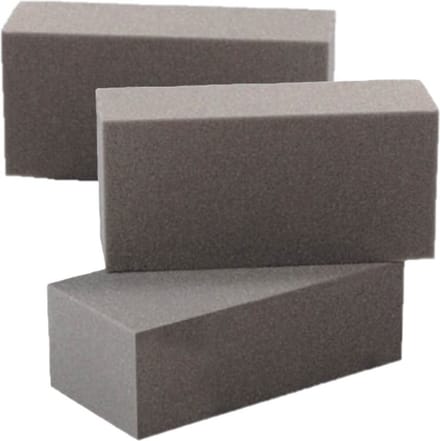 Rayher Rechthoekig steekschuim/oase - 3x - nat - grijs - 23 x 11 x 7 cm - bloemisten steekschuim
