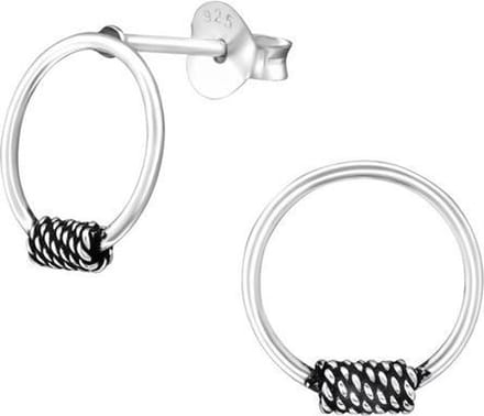 Montebello Oorbellen Besa - 925 Zilver E-Coating - Bali - ∅10mm